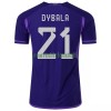 Maillot de Supporter Argentine DYBALA 21 Extérieur Coupe du Monde 2022 Pour Homme